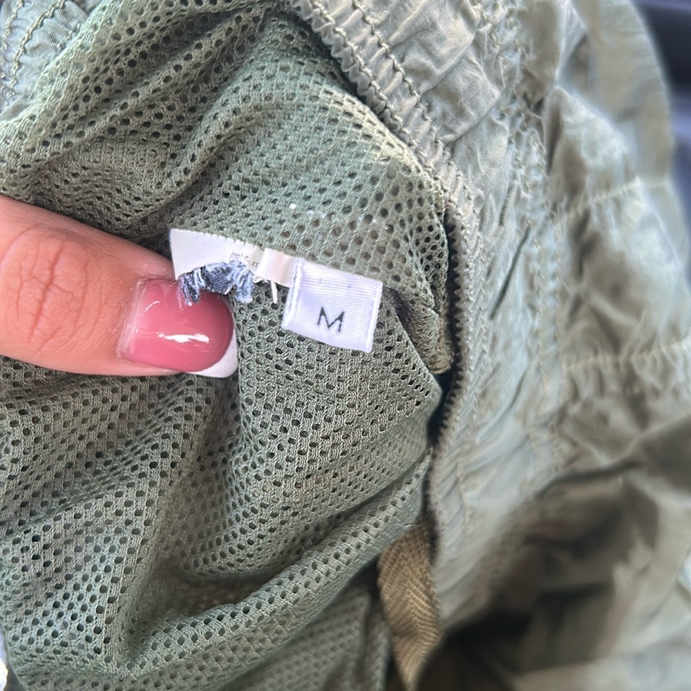 Green stone island swim trunks